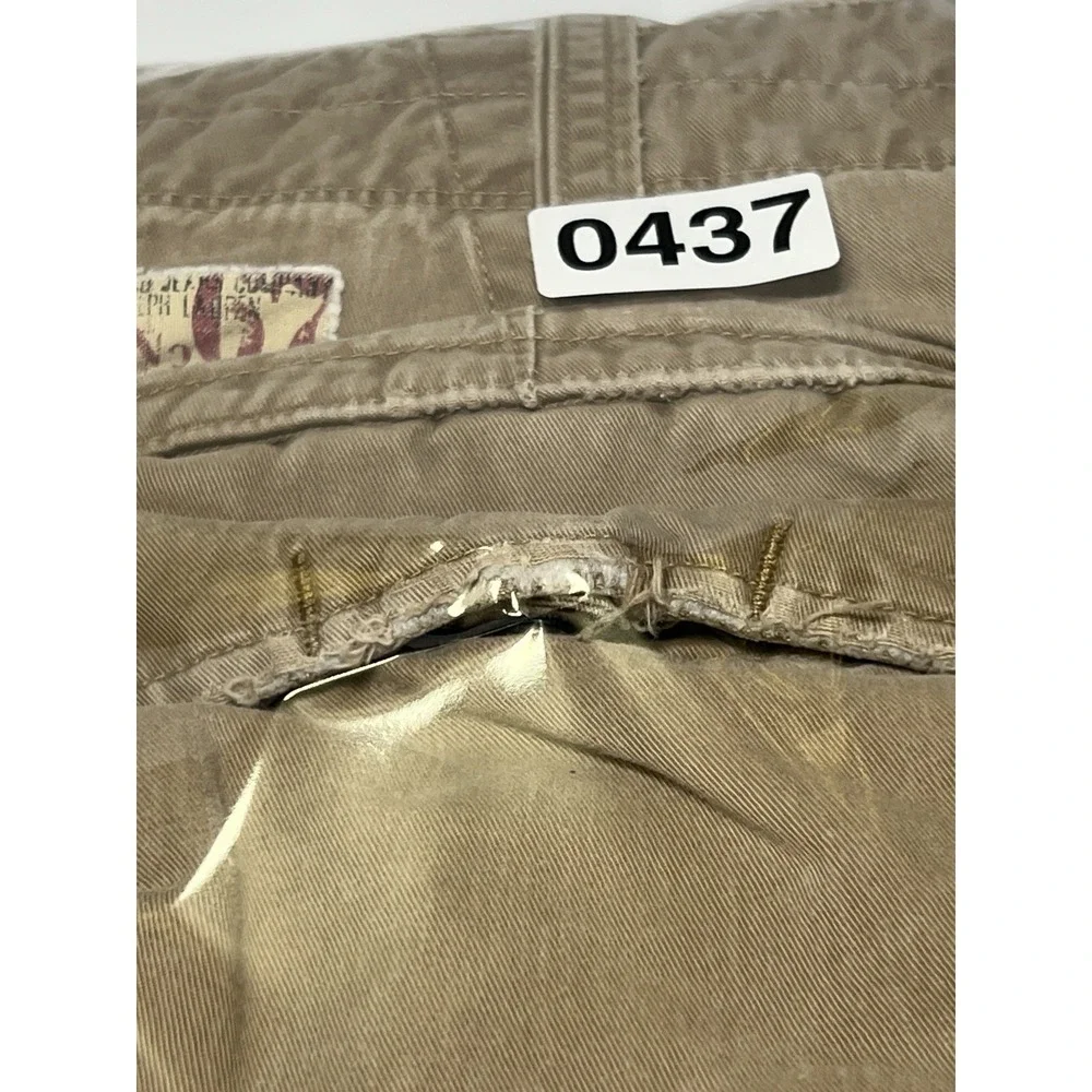 Polo Jeans Co. Ralph Lauren Cargo Shorts Mens 36 Khaki VTG Y2K Jet Lag Hole Prep